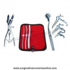 Hegar uterine dilator 3 pieces set,3-4, 5-6, 13-14, wartenberg pinwheel, mathieu speculum, grave 3pcs